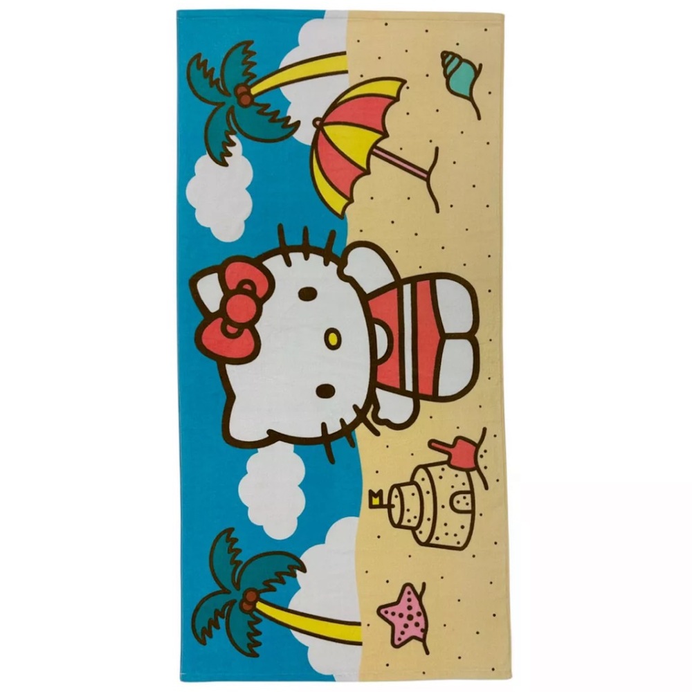 Hello Kitty sandy toes beach towel NWT